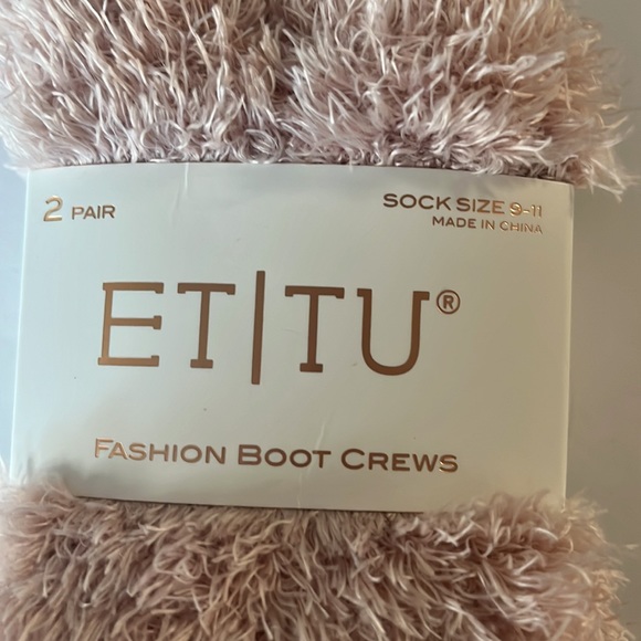 etitu Accessories - 😊FREE😊W/ $25 Purchase - NWT ETITU Socks 2 boot cut socks, 1 fuzzy & 1 striped